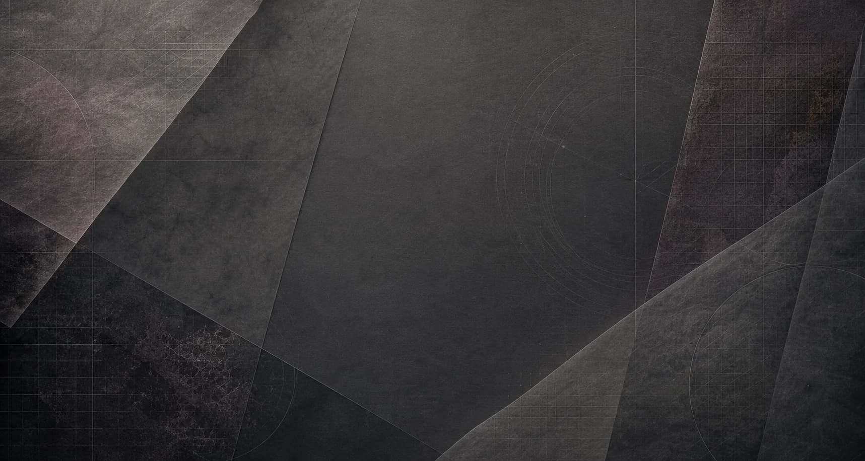 Abstract layers of charcoal vellum and fine geometric registration marks